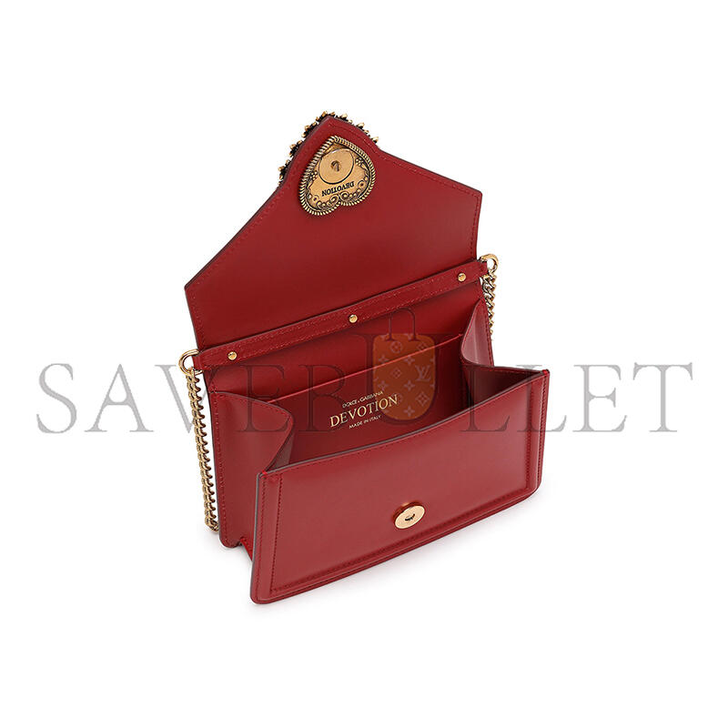 DOLCE GABBANA SMALL DEVOTION CALFSKIN BAG BB6711AV89387124 (19*13*4.5cm)